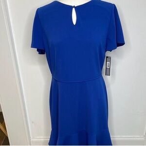 Tahari Royal Blue Midi Dress XL (12) NWT